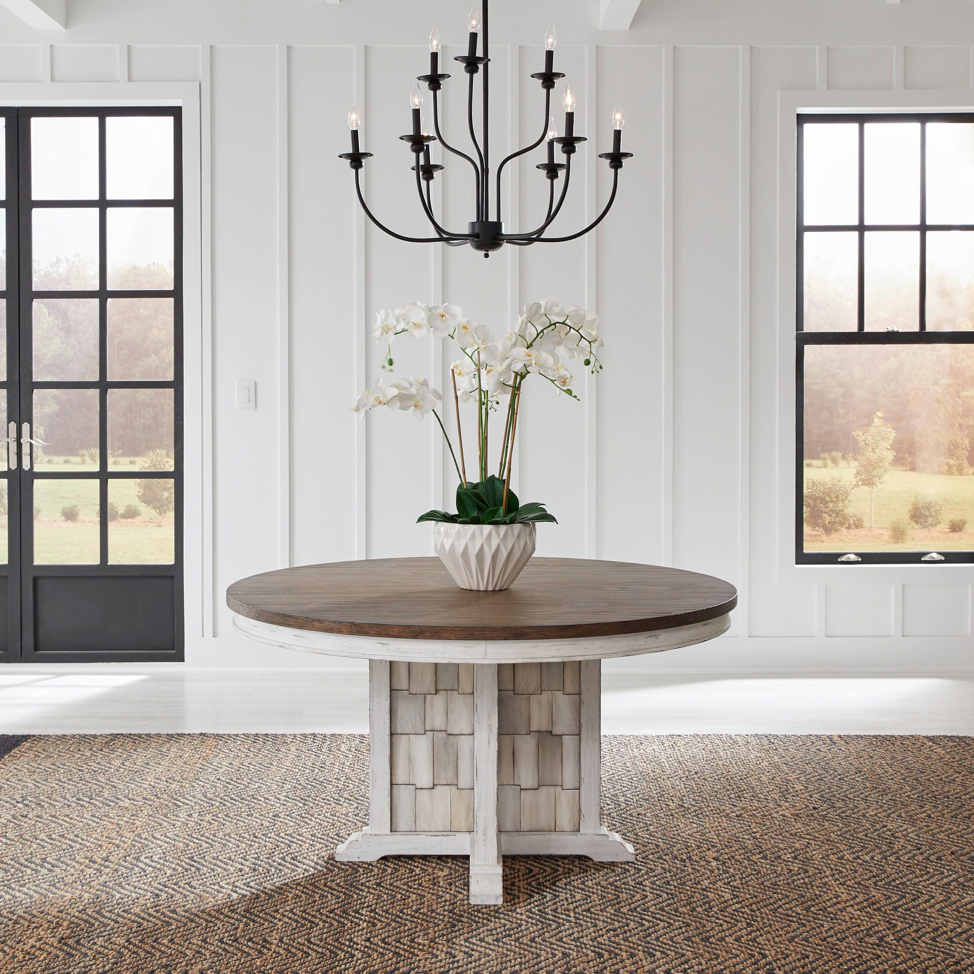 River Place - Pedestal Table - White