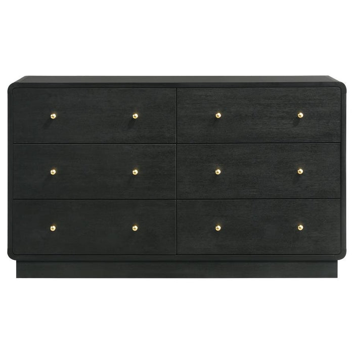 Cavelle - 6-Drawer Dresser Cabinet - Black