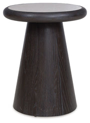 Bracken - Round End Table - French Black
