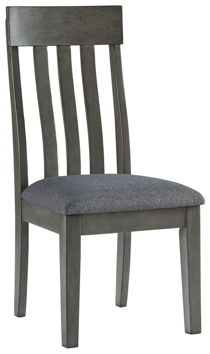 Hallanden - Black / Gray - Dining Uph Side Chair (Set of 2)