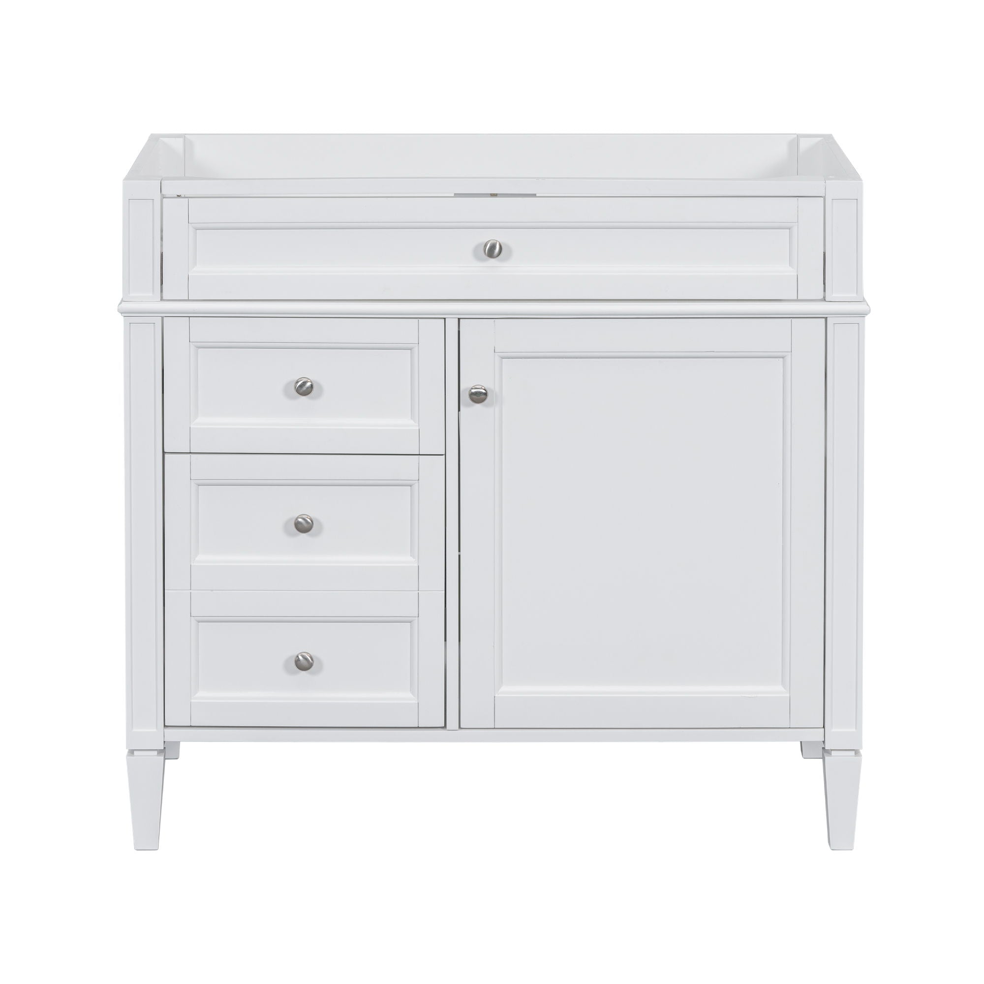 Bathroom Vanity With 2 Drawers And Tip-Out Drawer, Storage Cabinet