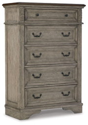 Lodenbay - Five Drawer Chest - Antique Gray