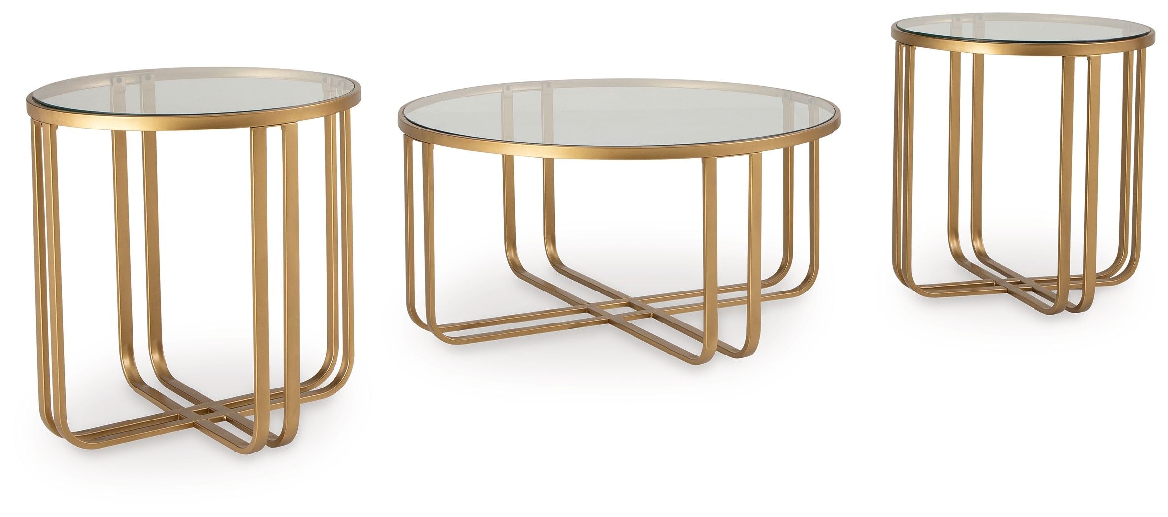 Milloton - Occasional Table Set (Set of 3) - Gold