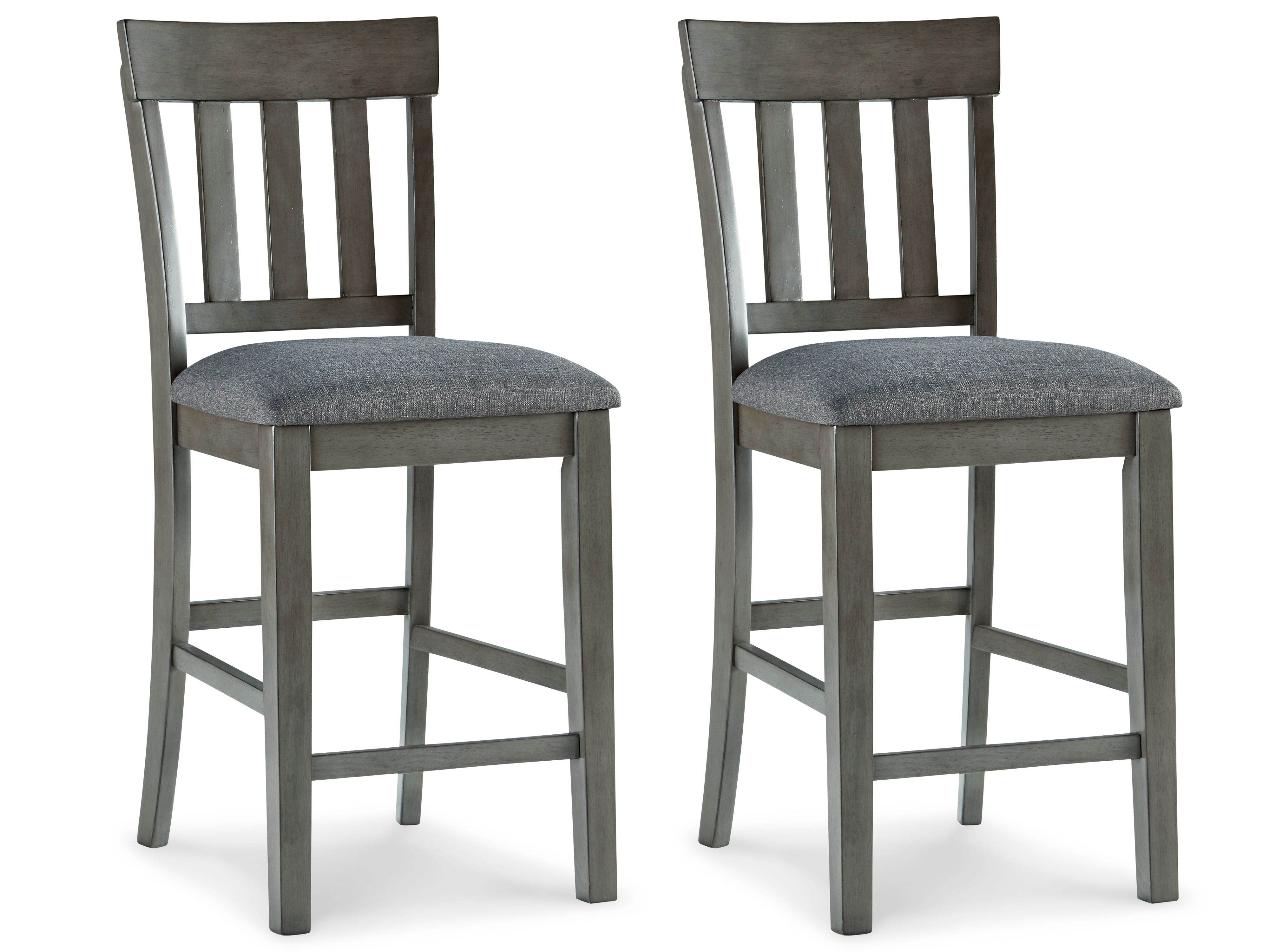 Hallanden - Upholstered Barstool (Set of 2) - Black / Gray