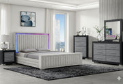 Elias - 5 Piece Queen Bedroom Set - Black / Gray