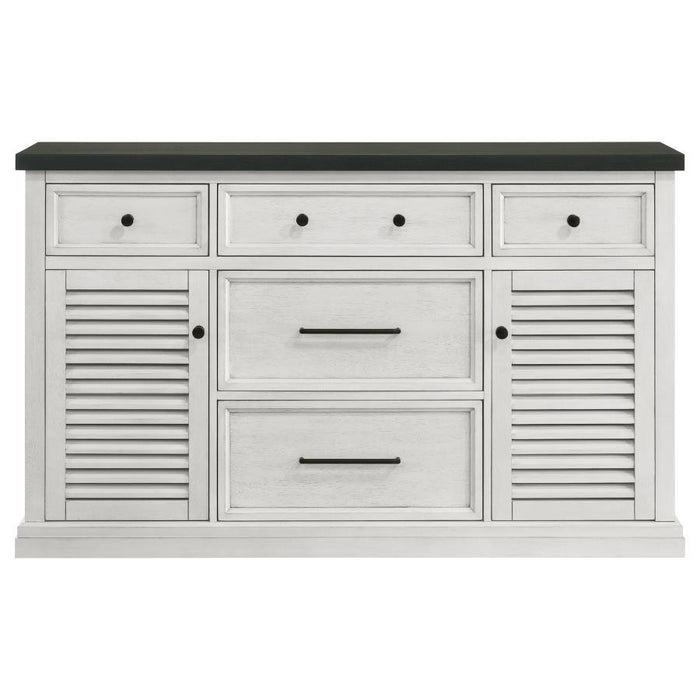 Aventine - 5-Drawer Sideboard Buffet Cabinet - Vintage White