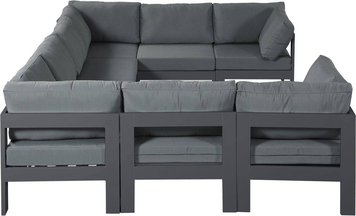 Nizuc - Outdoor Patio Modular Sectional 8 Piece - Grey