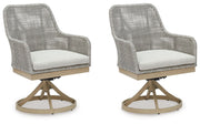 Seton Creek - Swivel Chair With Cushion (Set of 2) - Gray