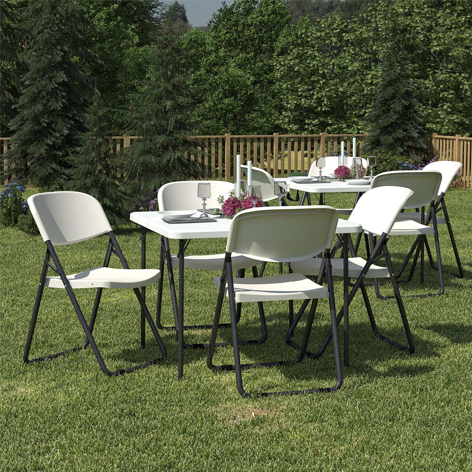 U - Leg Folding Chair - White