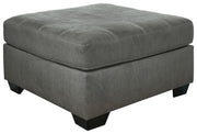 Pitkin - Oversized Accent Ottoman - Slate