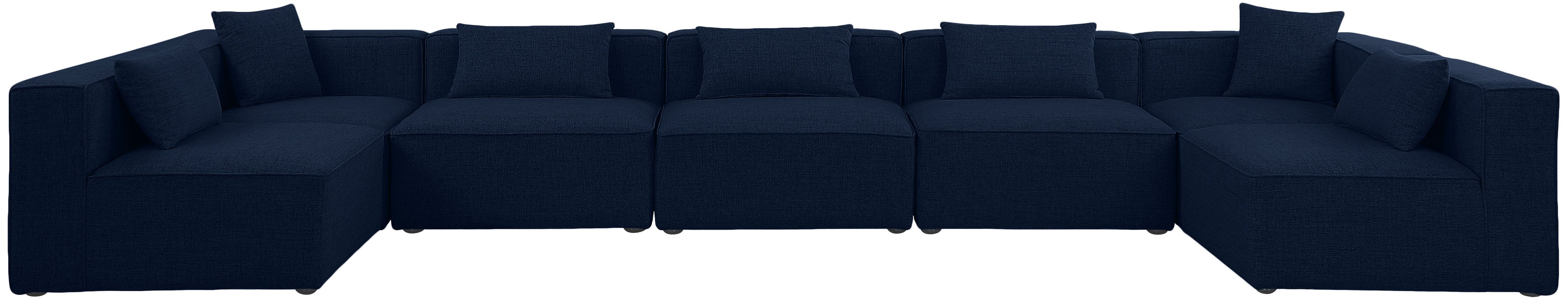 Cube - Modular Sectional 7 Piece - Navy