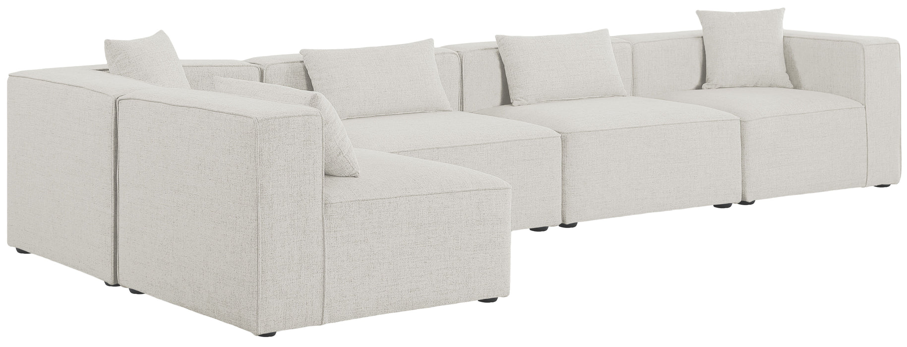 Cube - Modular Sectional 5 Piece - Cream