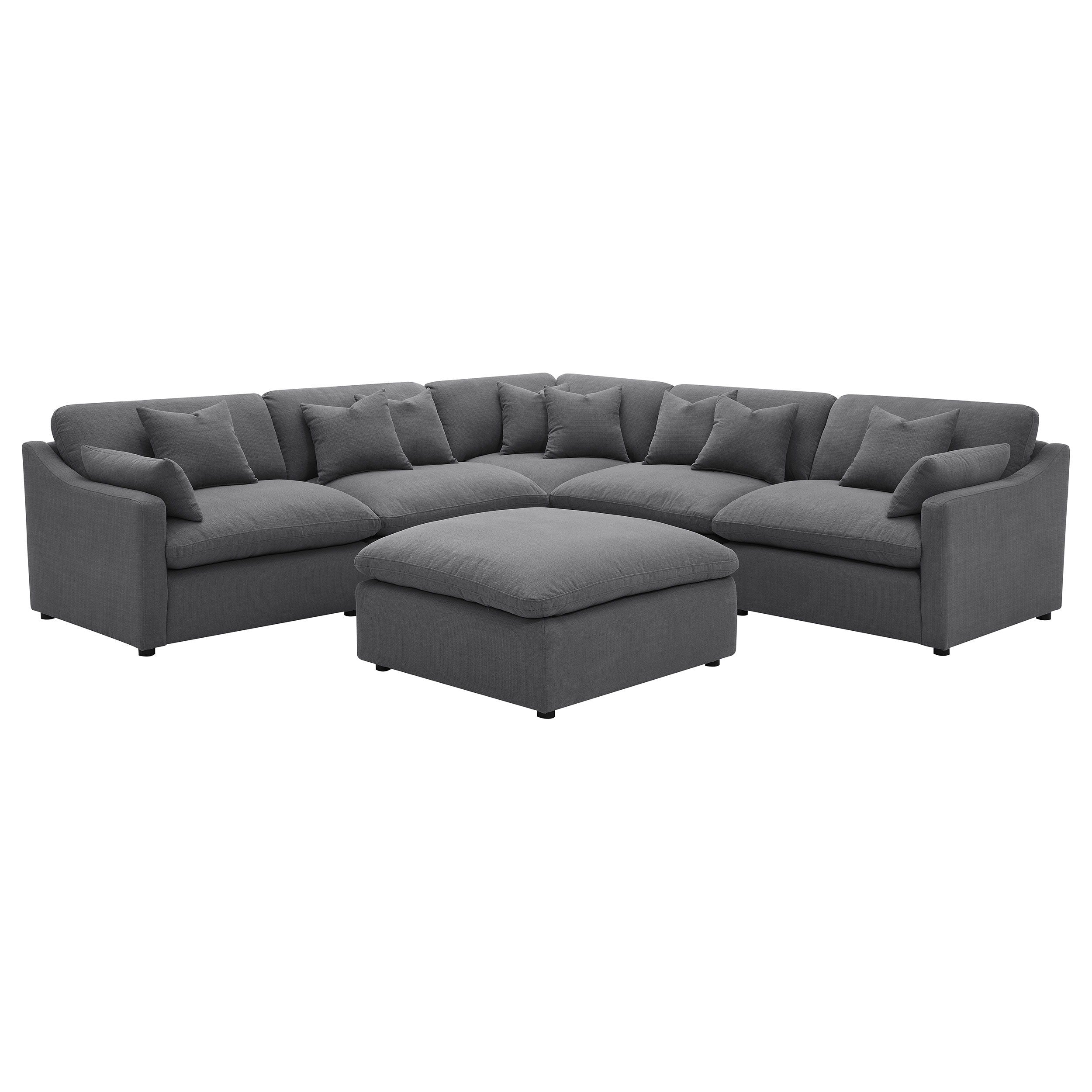 Hobson - Upholstered Modular Sectional Sofa With Ottoman