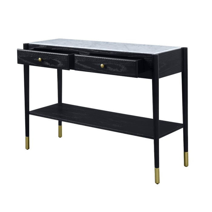 Atalia - Accent Table - Marble & Black