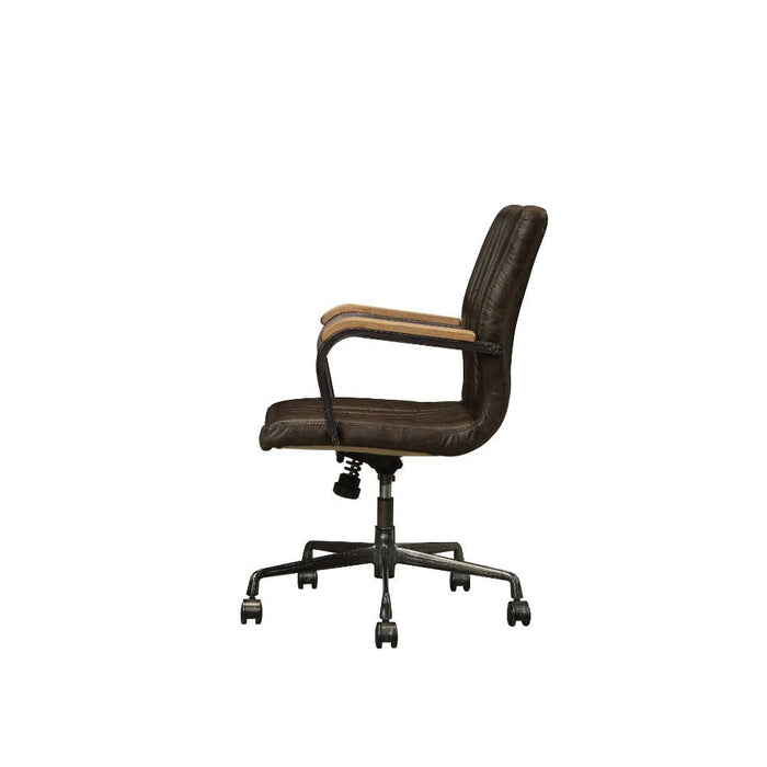 Joslin - Executive Office Chair - Distress Chocolate Top Grain Leather