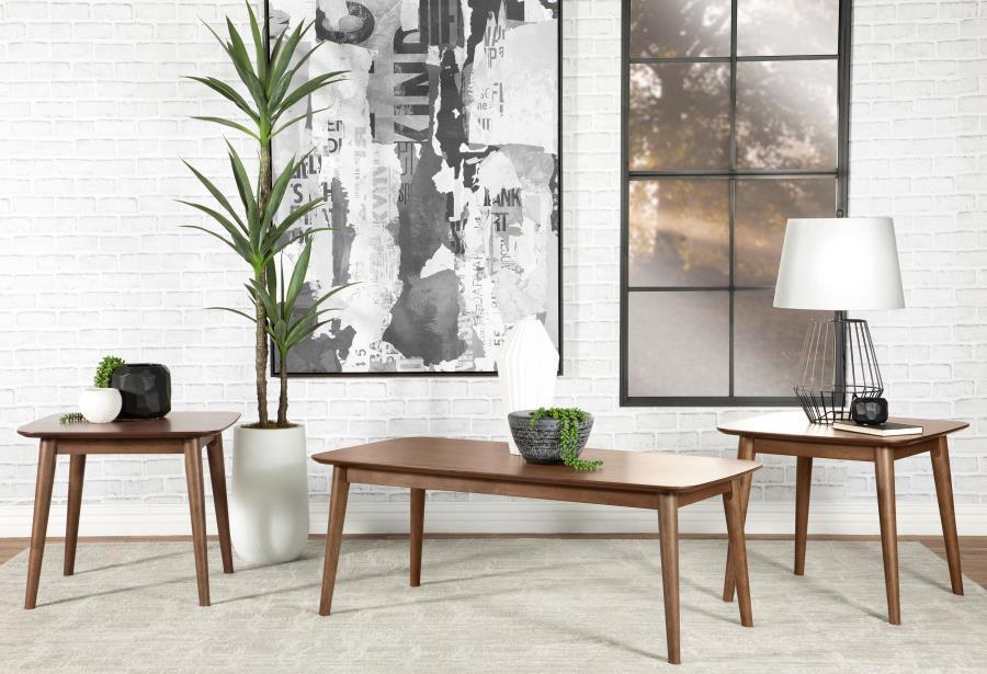 Radley - 3 Piece Rectangular Coffee Table Set - Natural Walnut