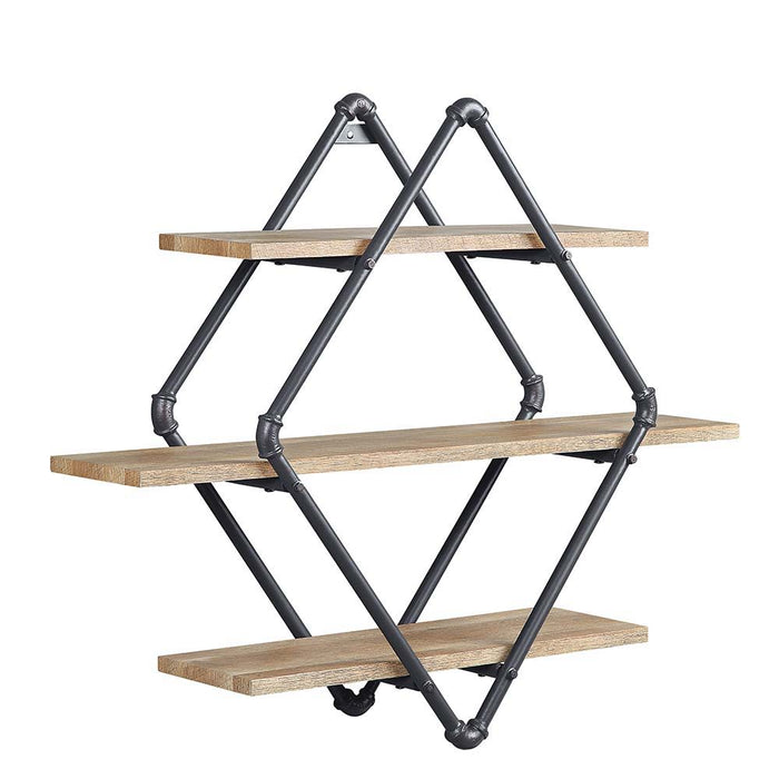 Brantley - Wall Shelf - Oak & Sandy Black Finish - 31"