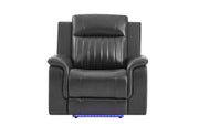U8879 - Power Recliner With LED - Charcoal