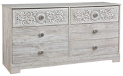 Paxberry - Six Drawer Dresser - Weatherworn - Whitewash