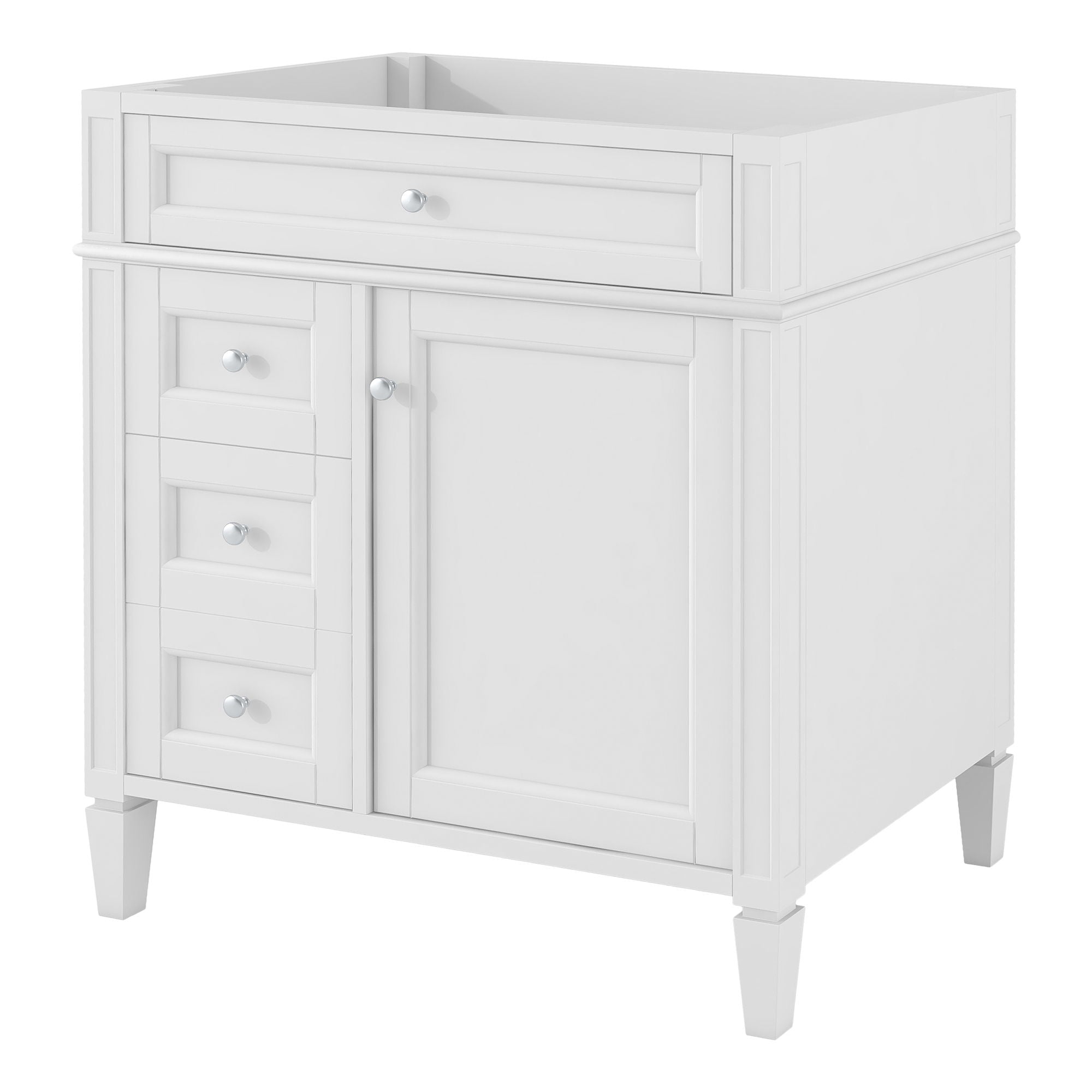 Bathroom Vanity With 2 Drawers And Tip-Out Drawer, Storage Cabinet
