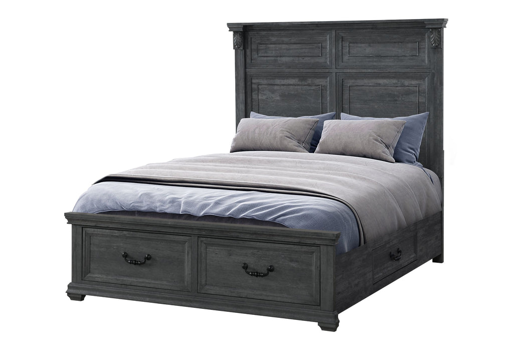 Tatum - 5 Piece Queen Bedroom Set, With Storage - Gray