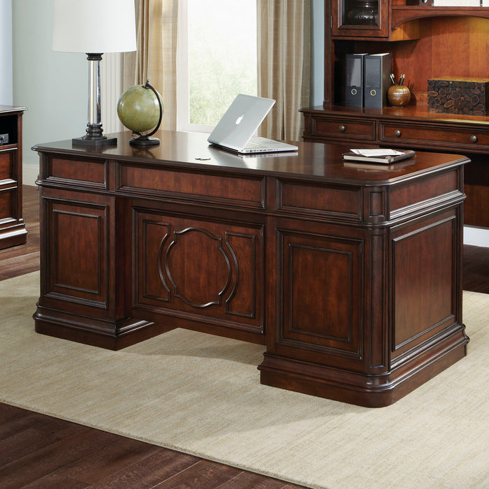 Brayton Manor - Jr Executive Desk - Dark Brown