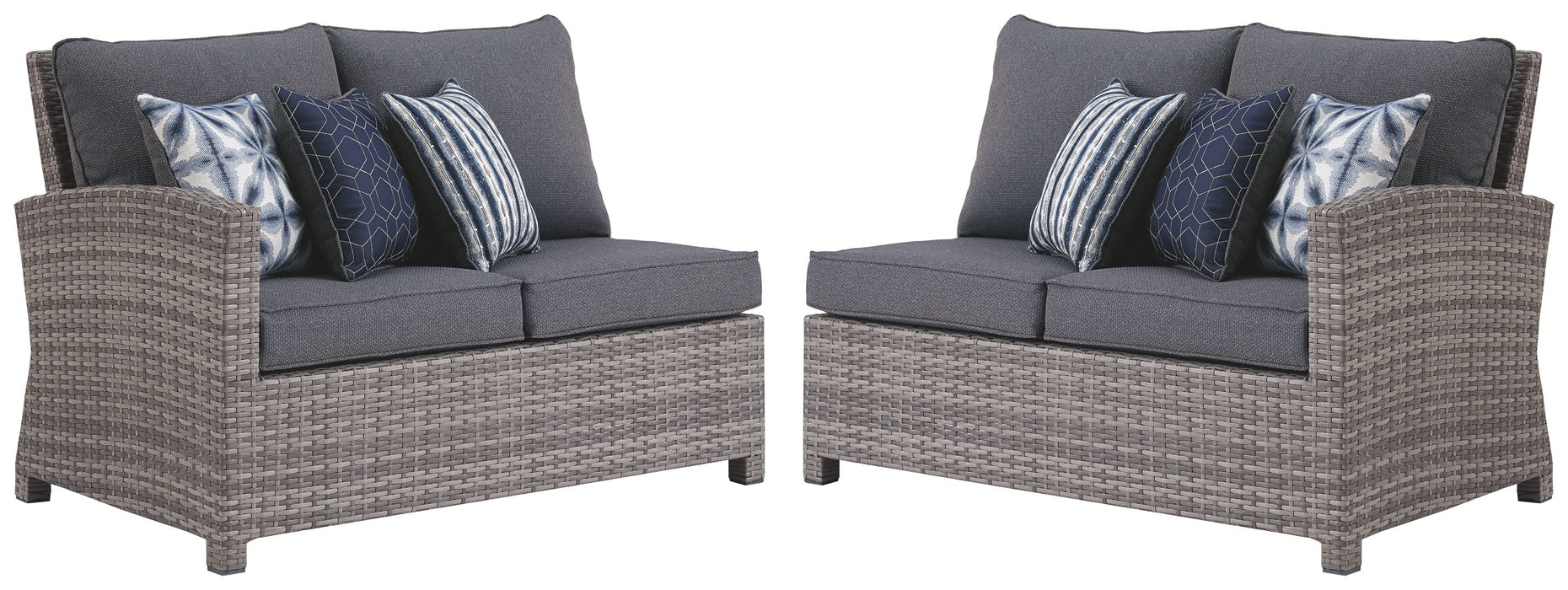 Salem - Gray - Raf / Laf Loveseat W/Cush (Set of 2)