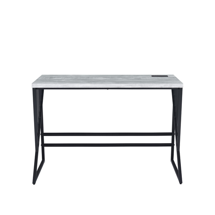 Collick - Writing Desk - Weathered Gray & Black Finish