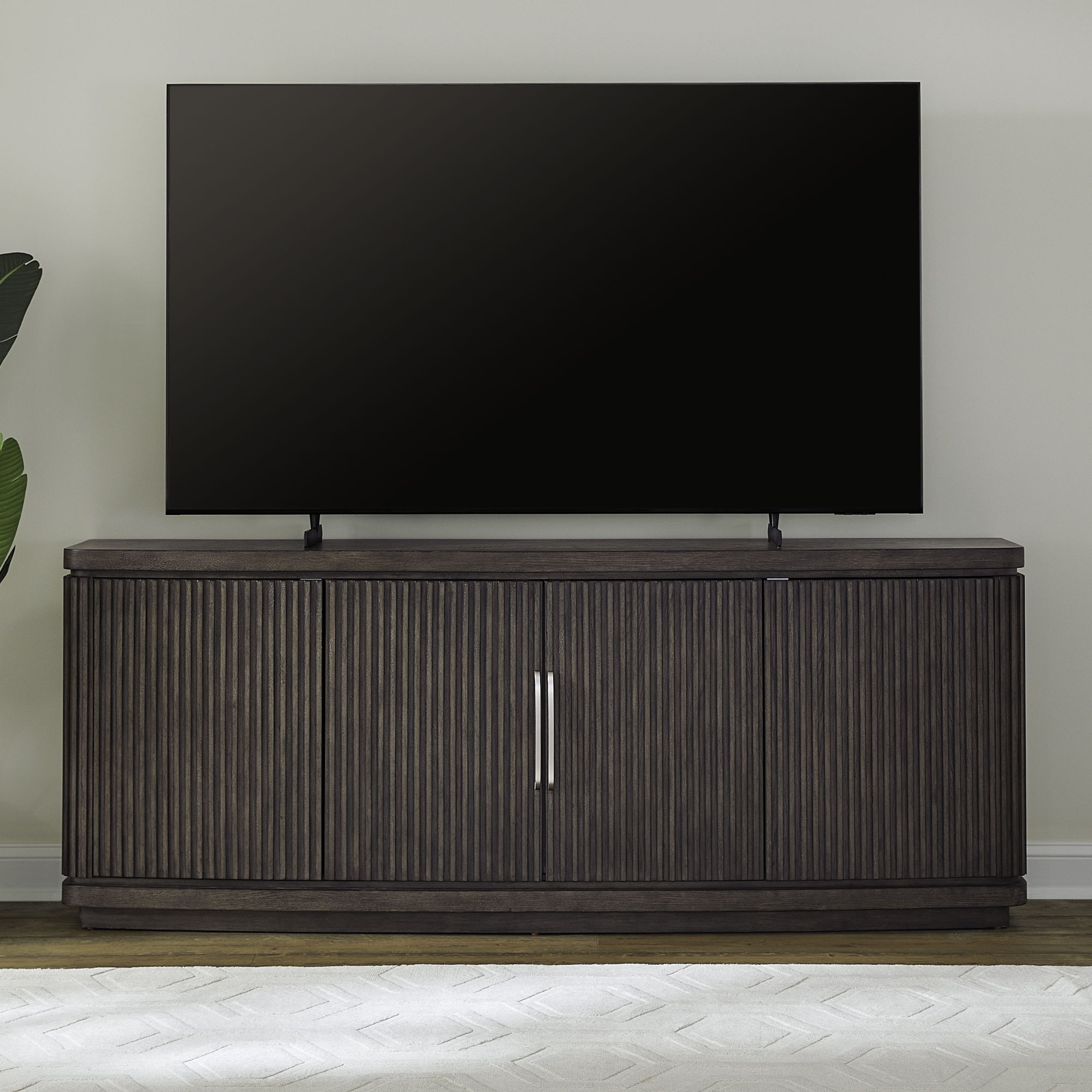Cascade Falls - 82" TV Console - Satin Espresso