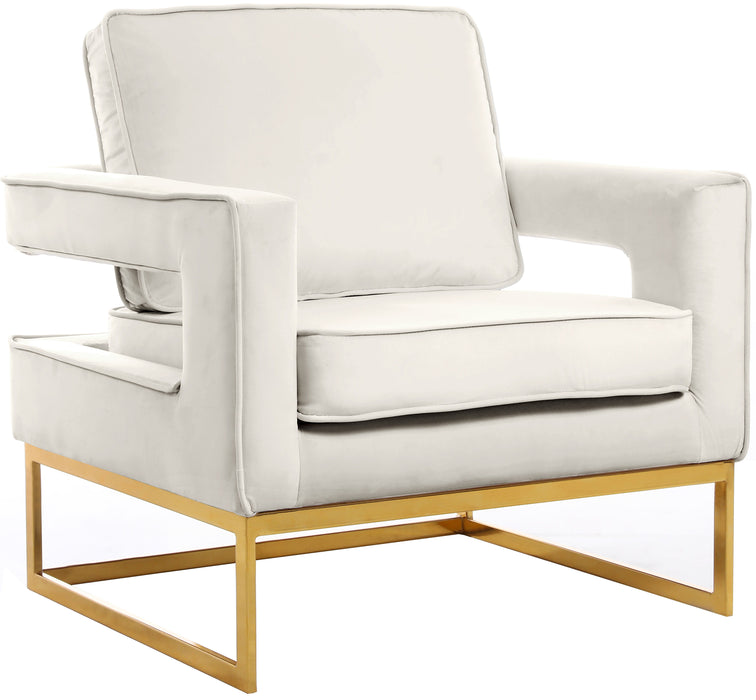 Noah - Accent Chair with Gold Legs