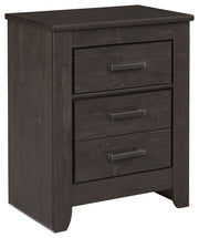 Brinxton - Two Drawer Night Stand - Charcoal