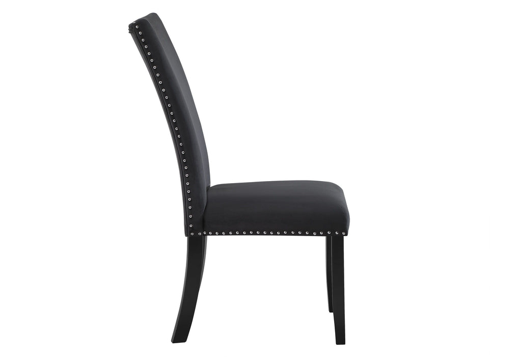 D03 - Velvet Dining Chair - Black