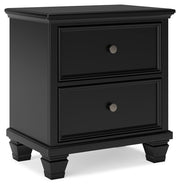 Lanolee - Two Drawer Nightstand - Black