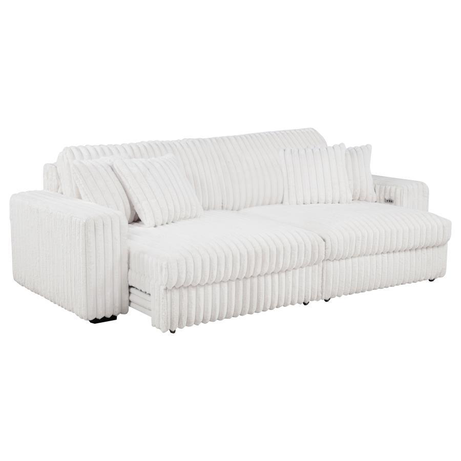 Jacana - Corduroy Upholstered Dual Power Chaise Sofa