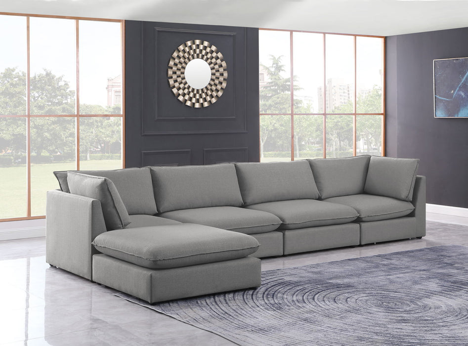 Mackenzie - Modular Sectional 5 Piece - Gray - Fabric