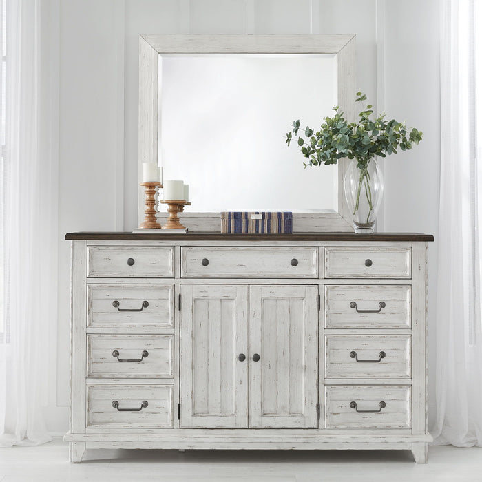 River Place - Dresser & Mirror - White