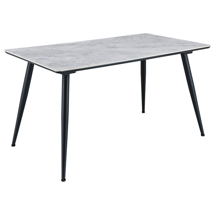 Dennison - Rectangular Ceramic Top Dining Table Gray - Gray Marble