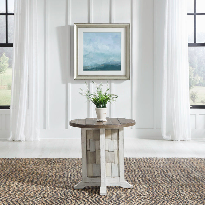 River Place - Round Chairside Table - White