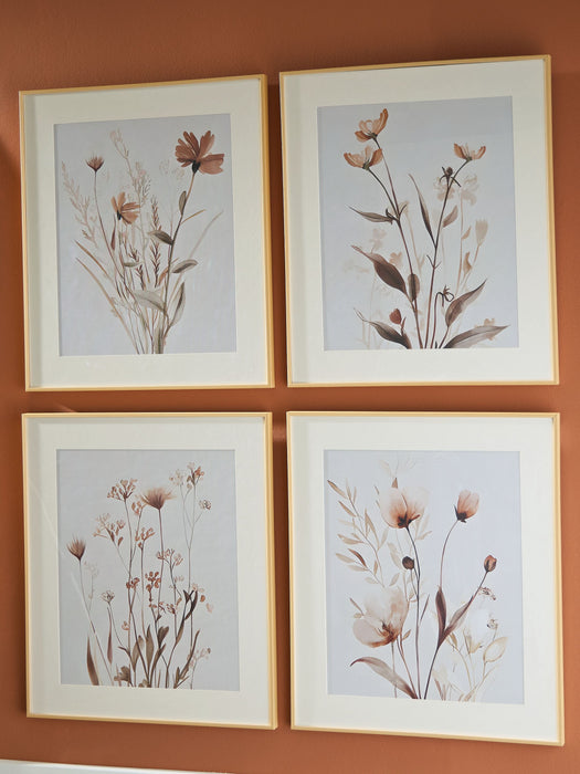 Chettings - Beige / Gray / Blush - Wall Art Set (Set of 4)
