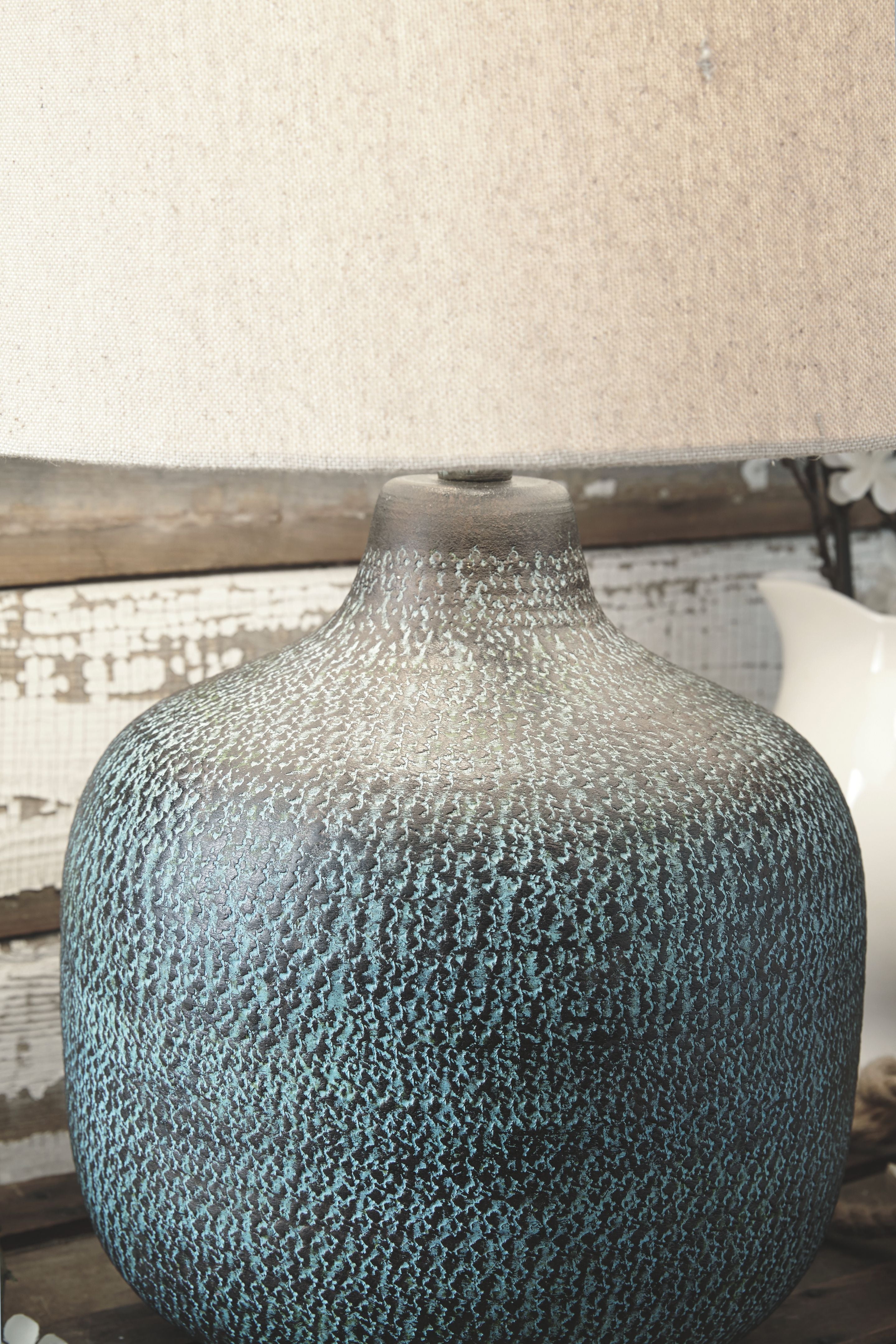Malthace - Metal Table Lamp  - Patina