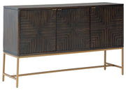 Elinmore - Accent Cabinet - Brown / Gold Finish