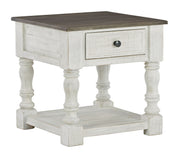 Havalance - Square End Table - White / Gray