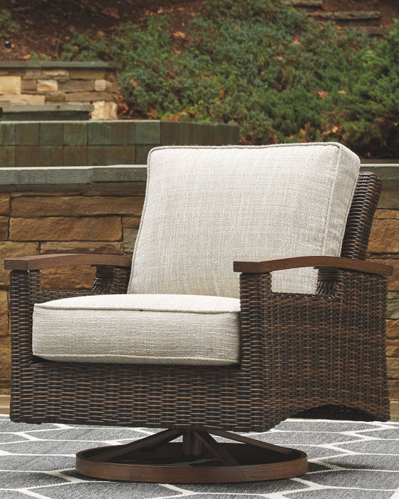 Paradise - Medium Brown - Swivel Lounge Chair (Set of 2)