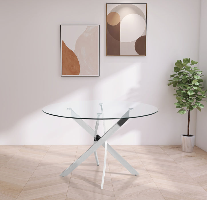 Xander - Dining Table - Pearl Silver