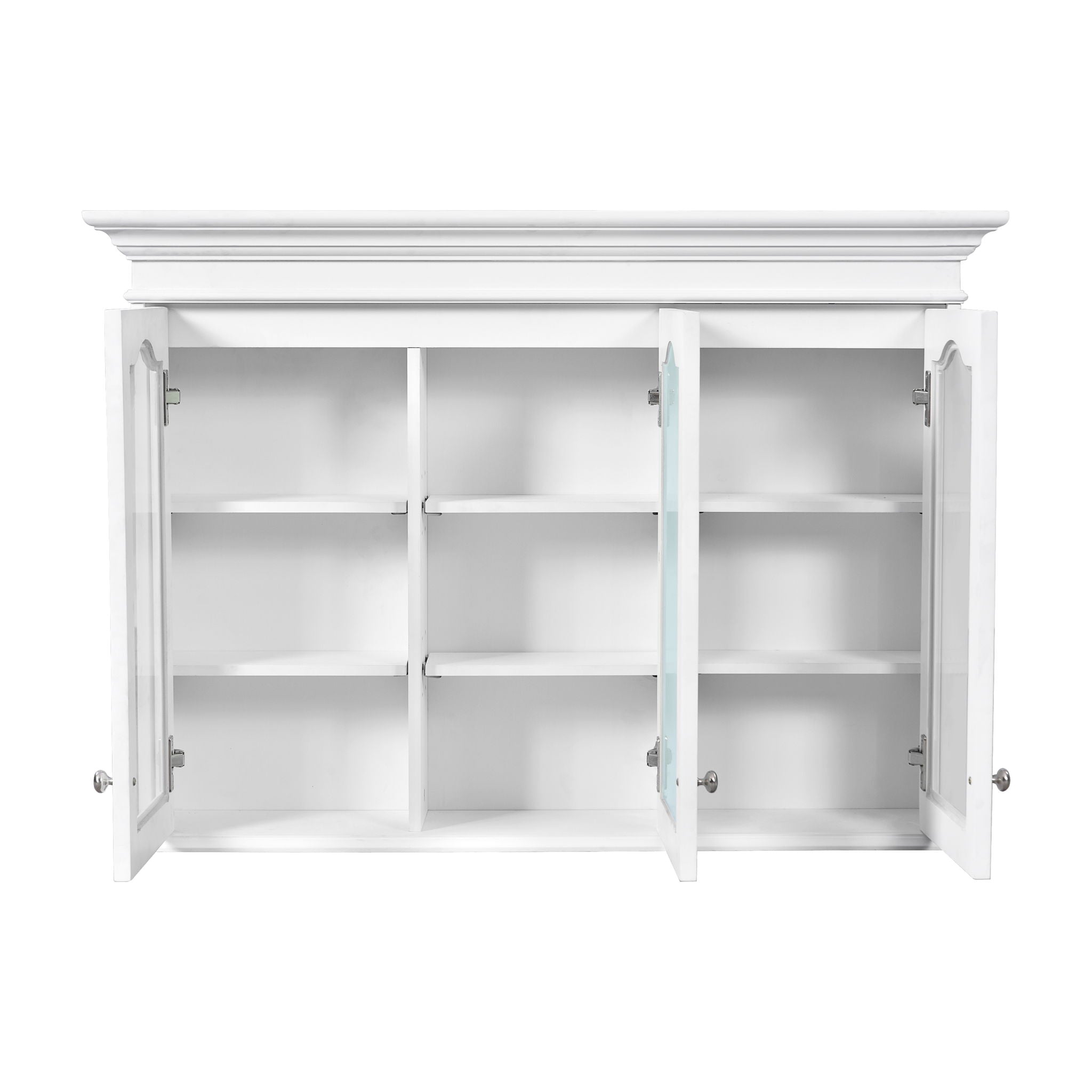 Medicine Cabinet With Mirror Door And Adjustable Shelves, Wall-Mounted Bathroom Storage Cabinet - White