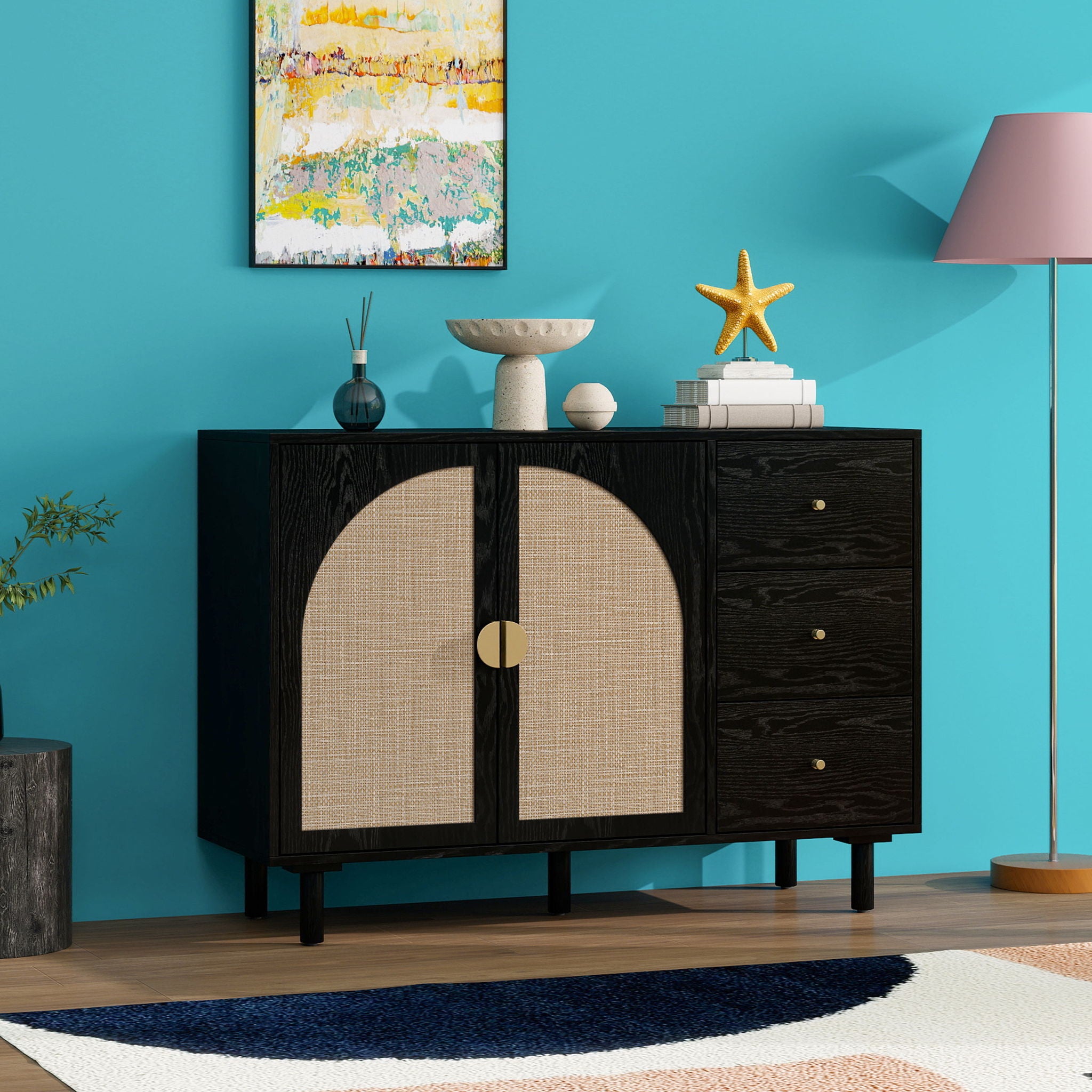 2 Door 3 Drawer Cabinet, Adjustable Storage System