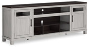 Darborn - XL TV Stand W/Fireplace Option - Gray / Brown