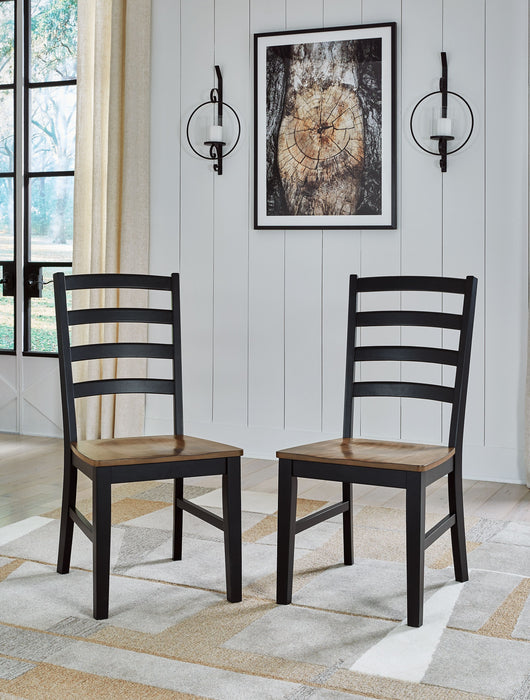 Wildenauer - Brown / Black - Dining Room Side Chair (Set of 2)