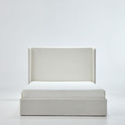 Carmen - Full Size Upholstered Wingback Bed - Ivory