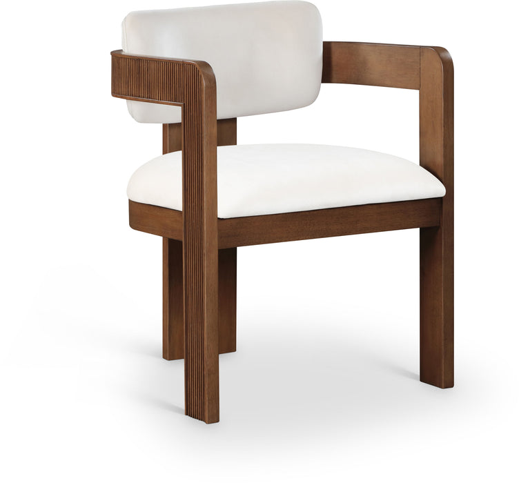 Sacha - Velvet Dining Chair With Brown Base (Set of 2)